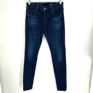 AG Farrah‎ High Rise Skinny Denim Jeans Viscose Blend Blue Tapered 27R